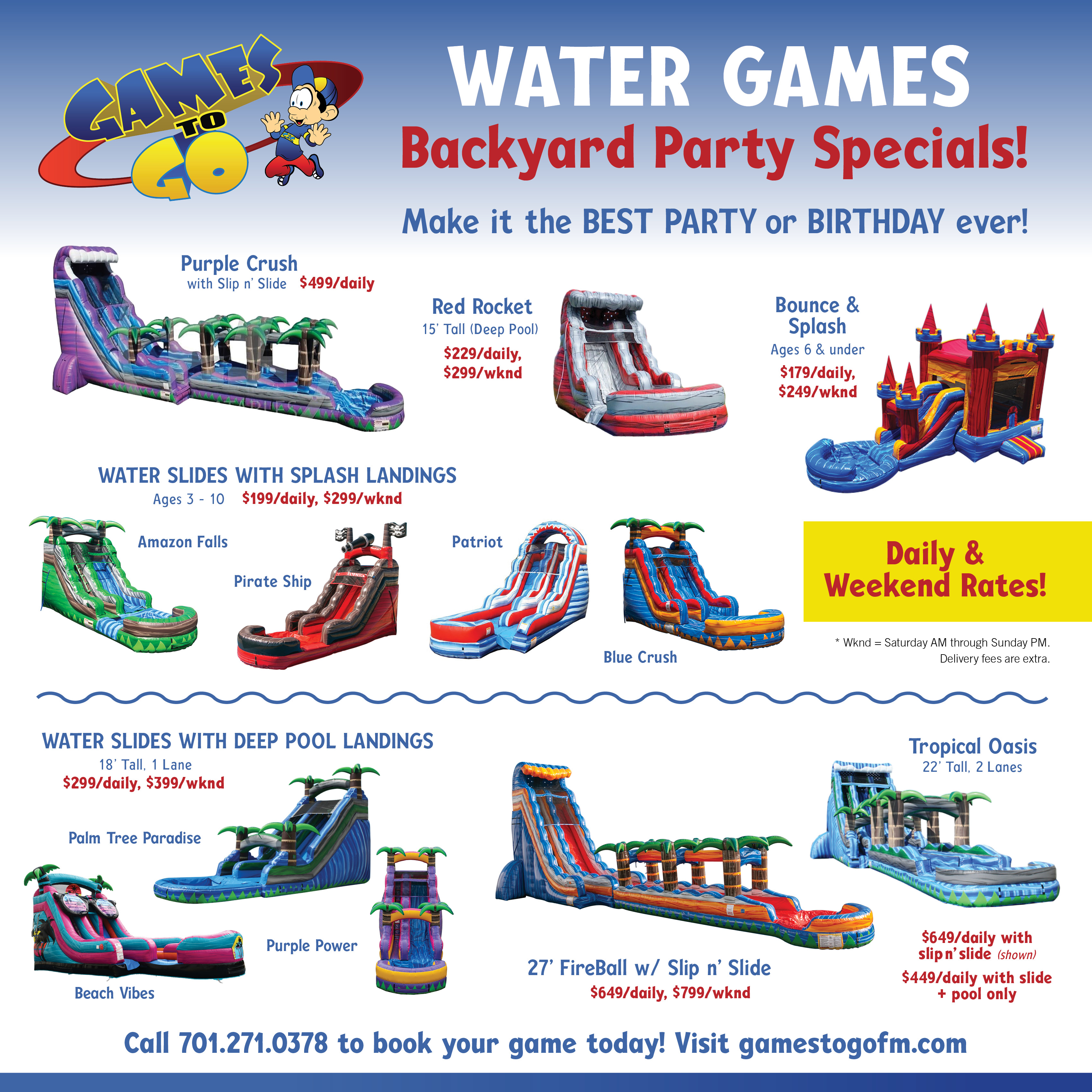 Inflatable Water Games, Moorhead MN