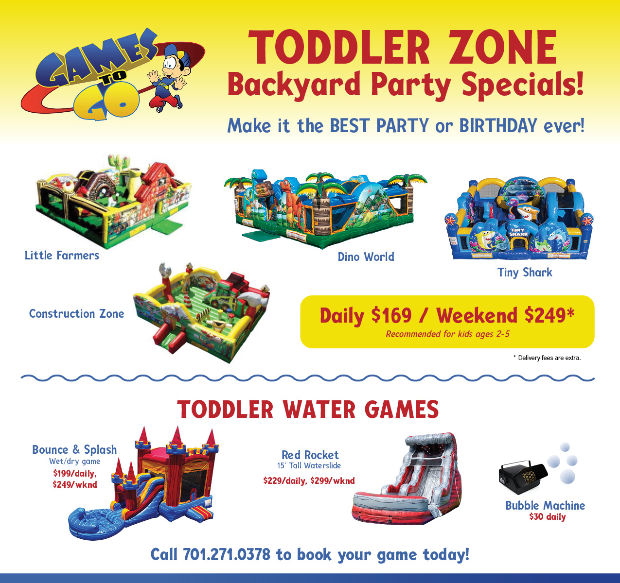 Toddler Inflatable Games Specials