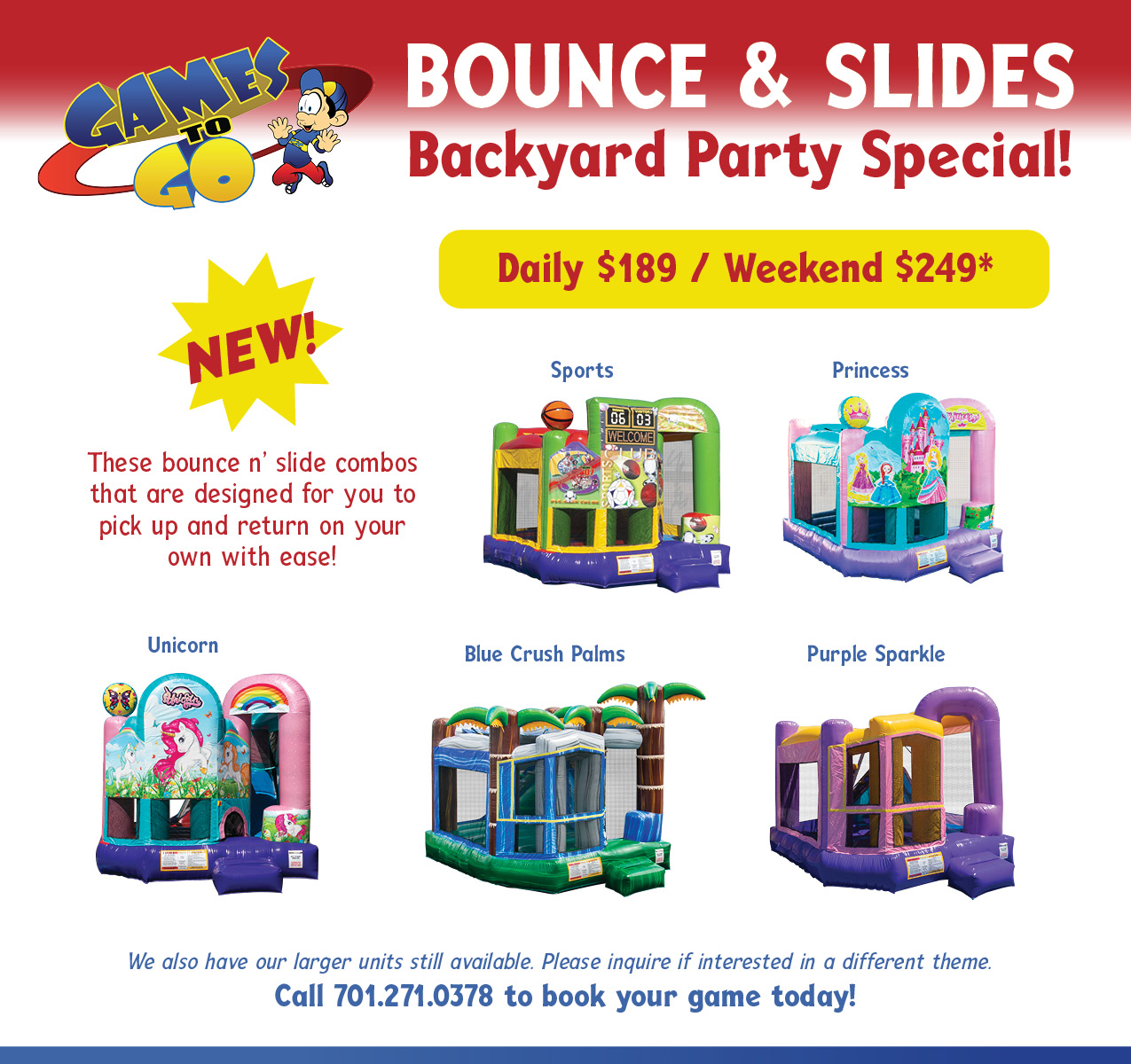 Bounce House with Slides Specials