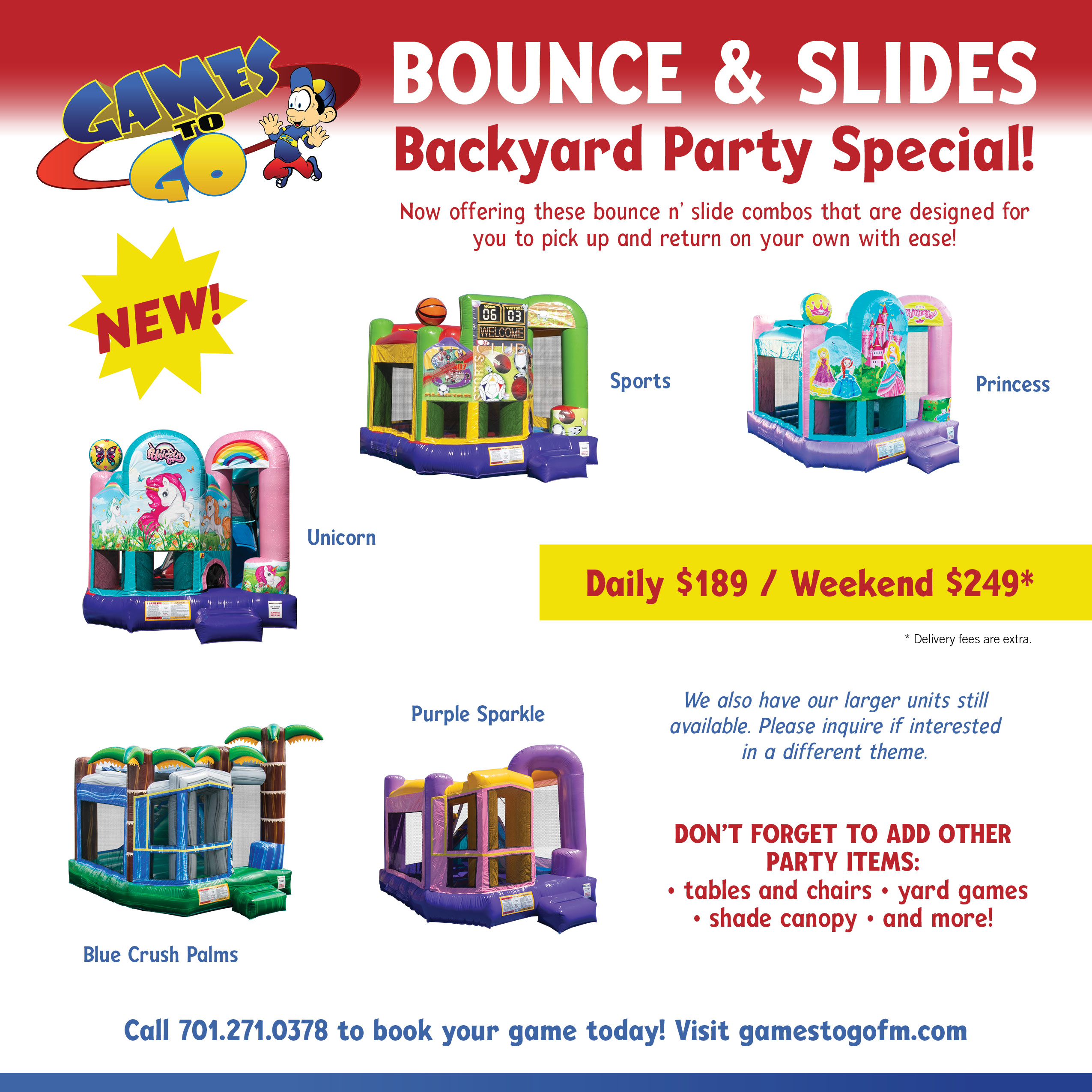 Inflatable Bounce and Slide Combos